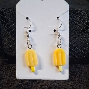 Yellow Popsicle Dangle Earrings